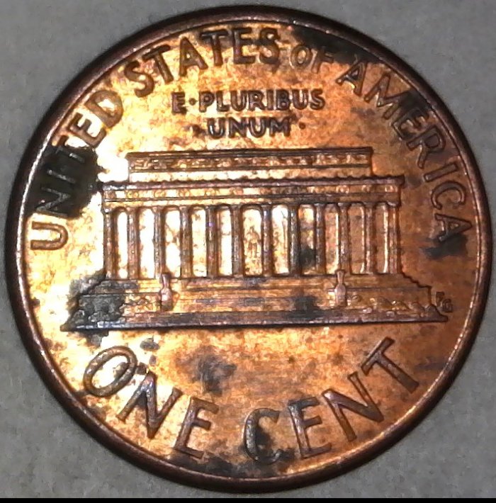 1992-P-Lincoln-Memorial-Cent-With-Strong-Die-Clash!-Memorial-Roof-Shows!